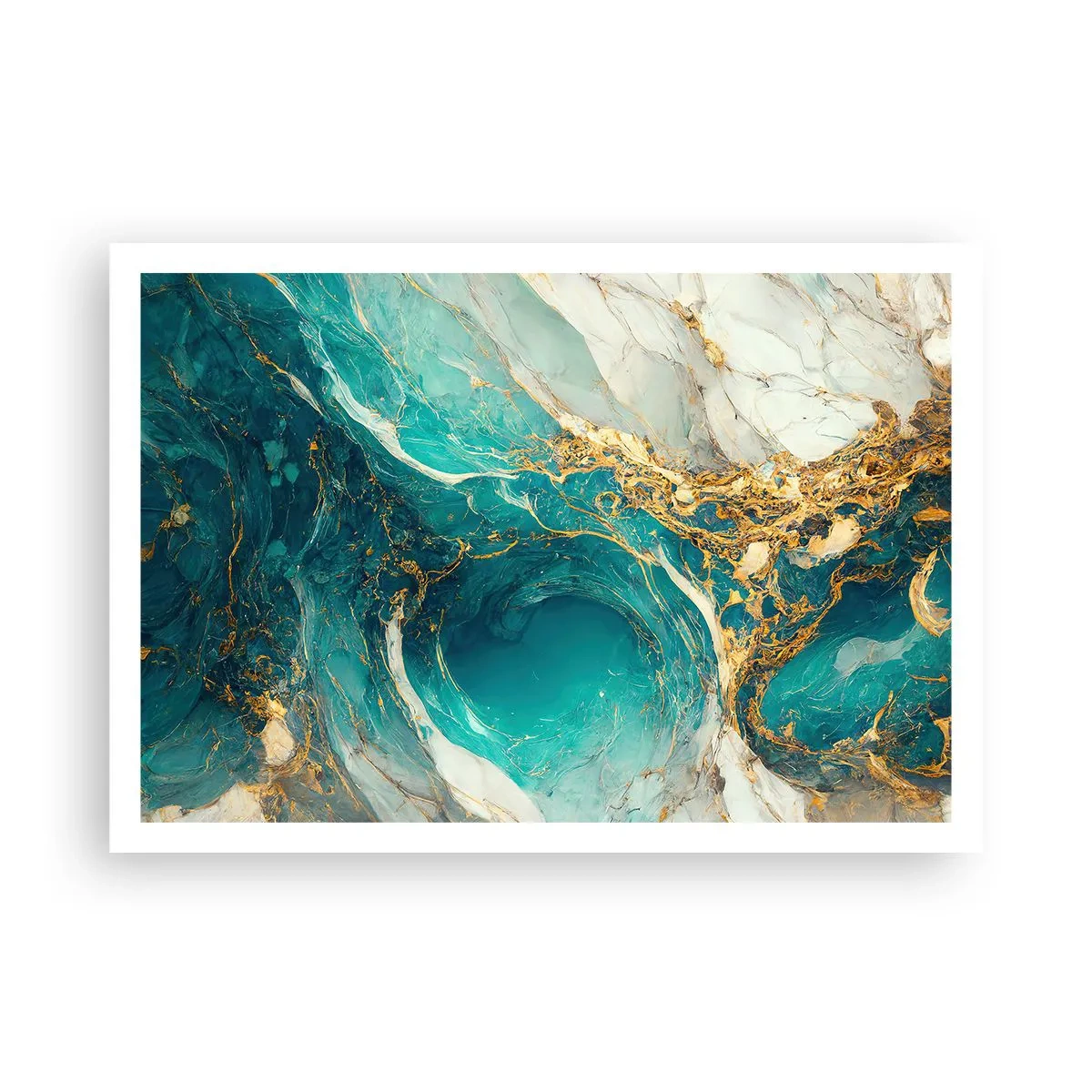 Poszter - Kompozíció aranyvénákkal - 100x70 cm