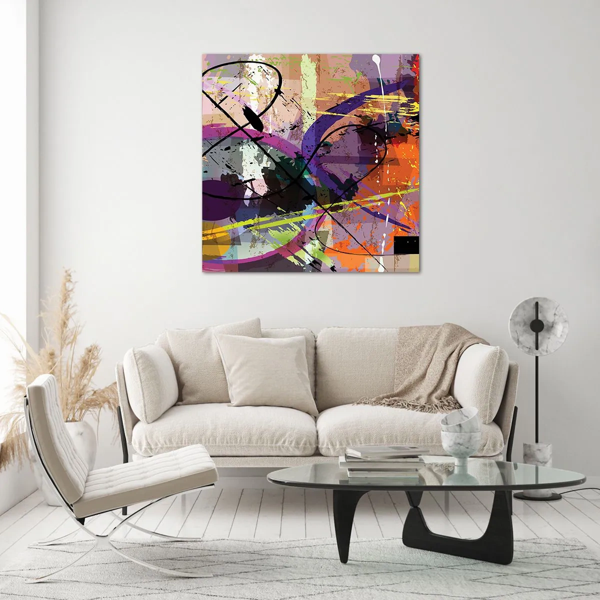 Üveg kép - Mehet egyenesen előre vagy körbe - 50x50 cm