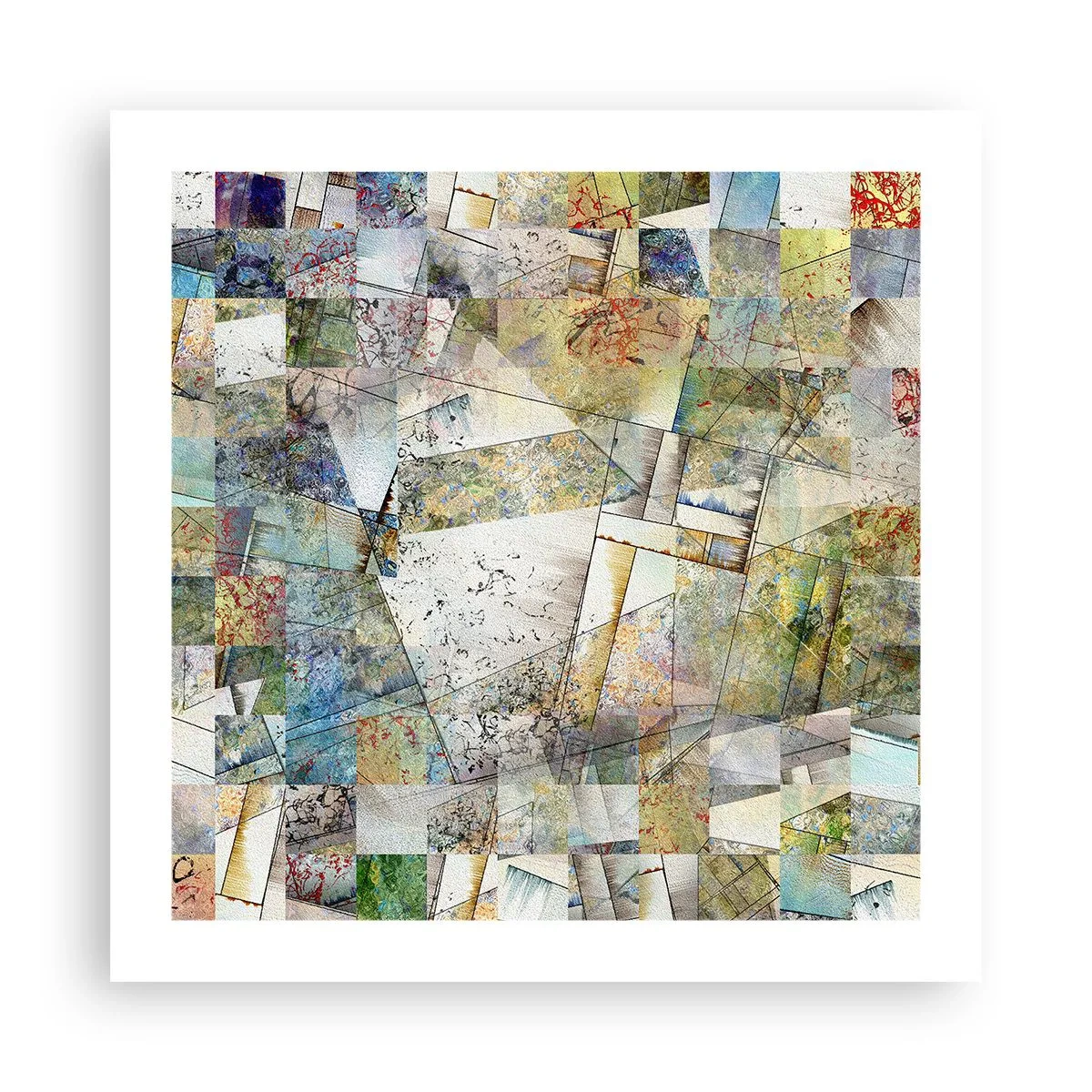 Poszter - Geometrikus átrendeződés - 50x50 cm