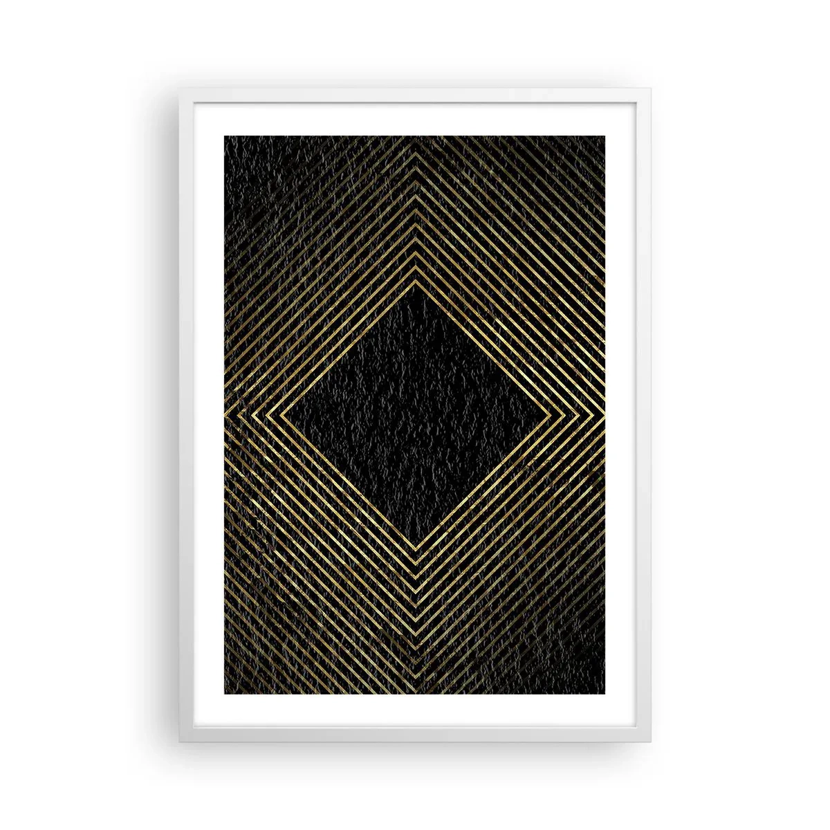 Poszter fekete keretben - Geometria glamour stílusban - 50x70 cm
