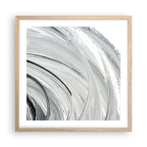 Poszter világos tölgy keretben - Orbitális kompozíció - 50x50 cm