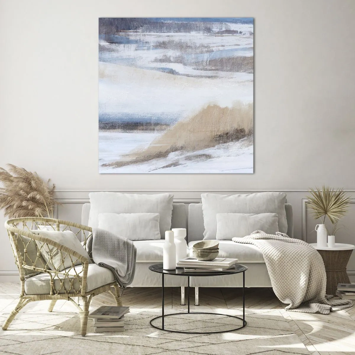 Üveg kép - Téli kompozíció - 40x40 cm