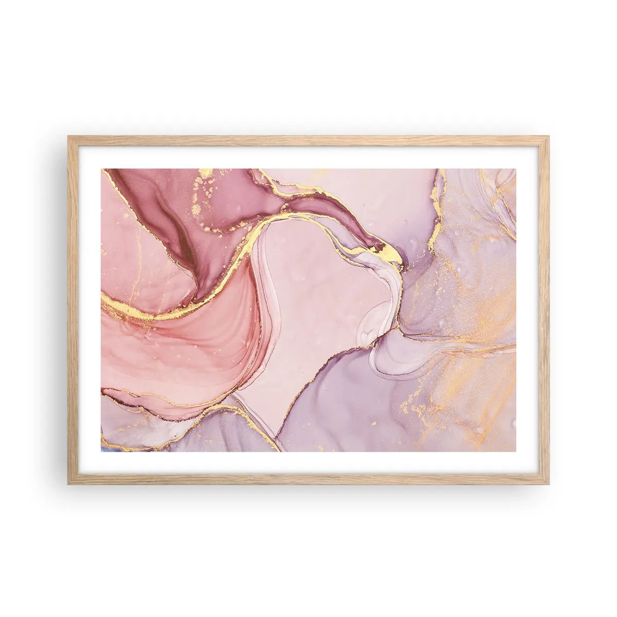 Poszter világos tölgy keretben - A színek simogatása - 70x50 cm