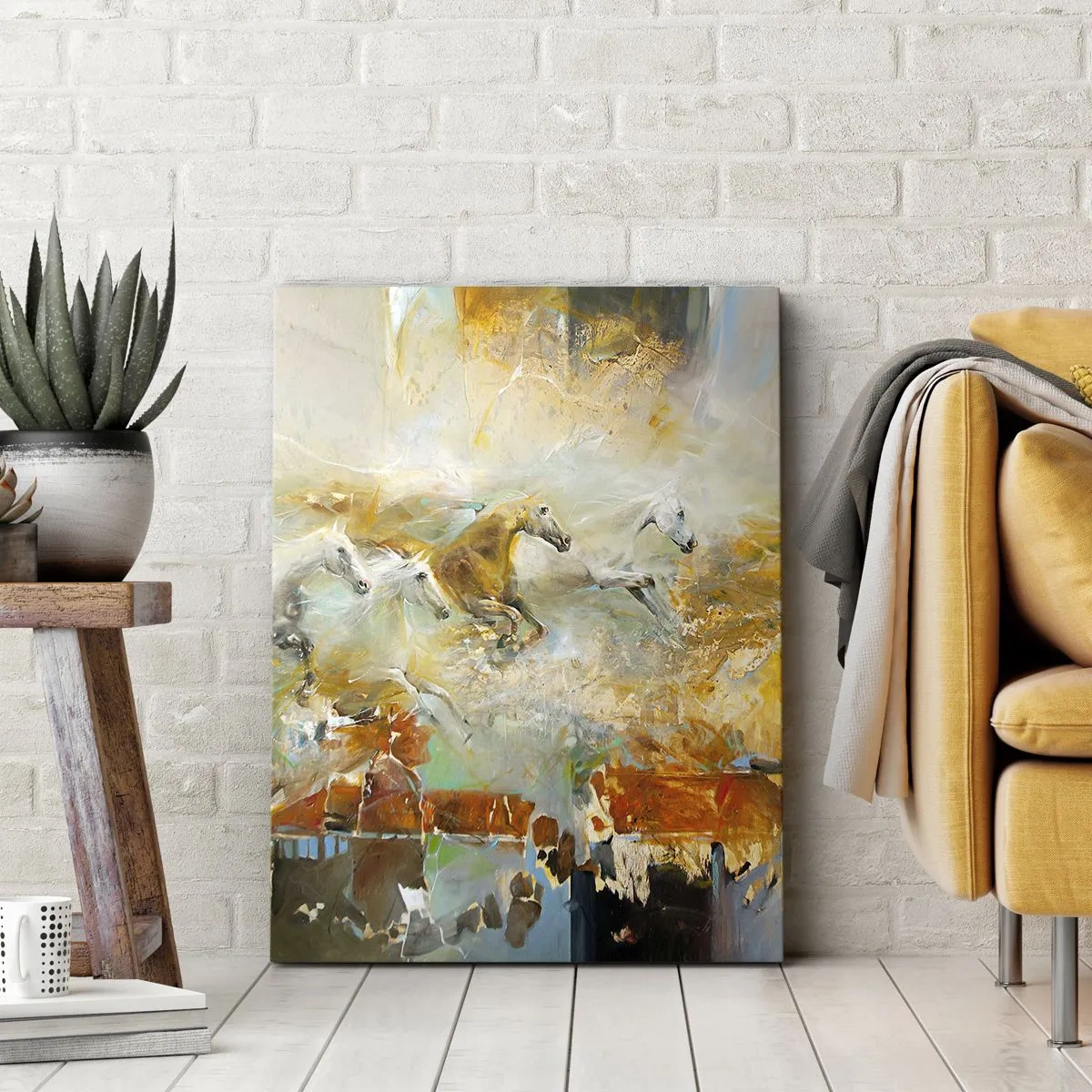 Vászonkép - Vágta a fényen át  - 45x80 cm