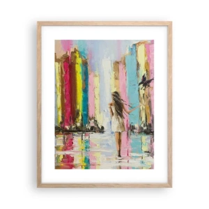 Poszter világos tölgy keretben - Kövessél - 40x50 cm