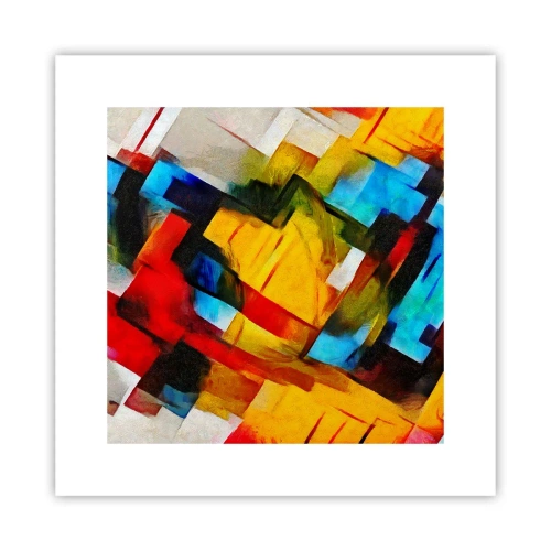 Poszter - Többszínű réteges - 30x30 cm