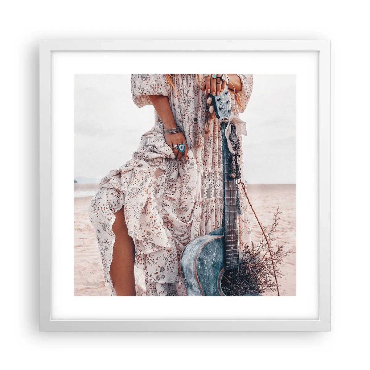 Poszter fekete keretben - Hippik az úton - 40x40 cm