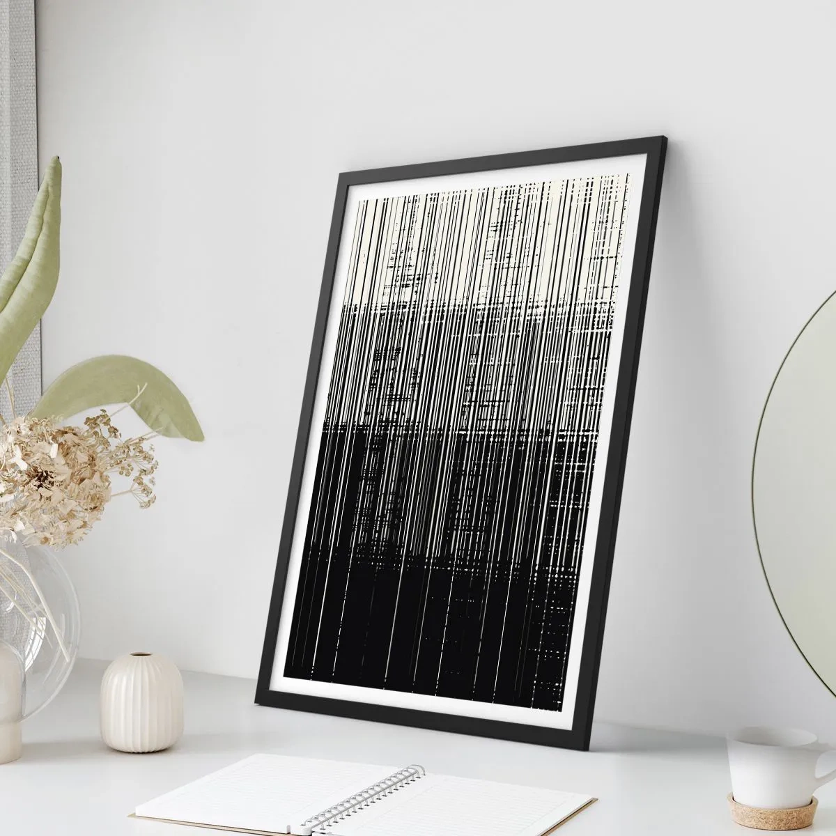 Poszter fehér keretben - Hullámok és rezgések - 70x100 cm