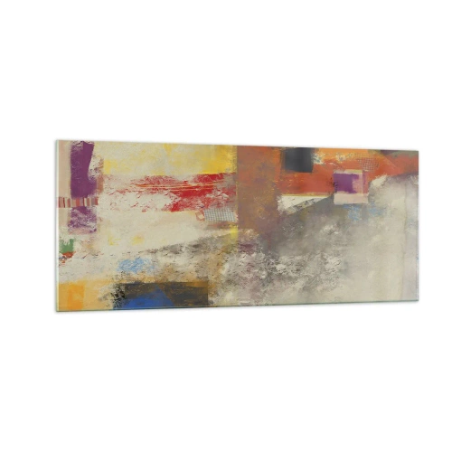 Üveg kép - Színgeometria - 100x40 cm