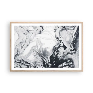 Poszter világos tölgy keretben - A Föld belseje - 91x61 cm