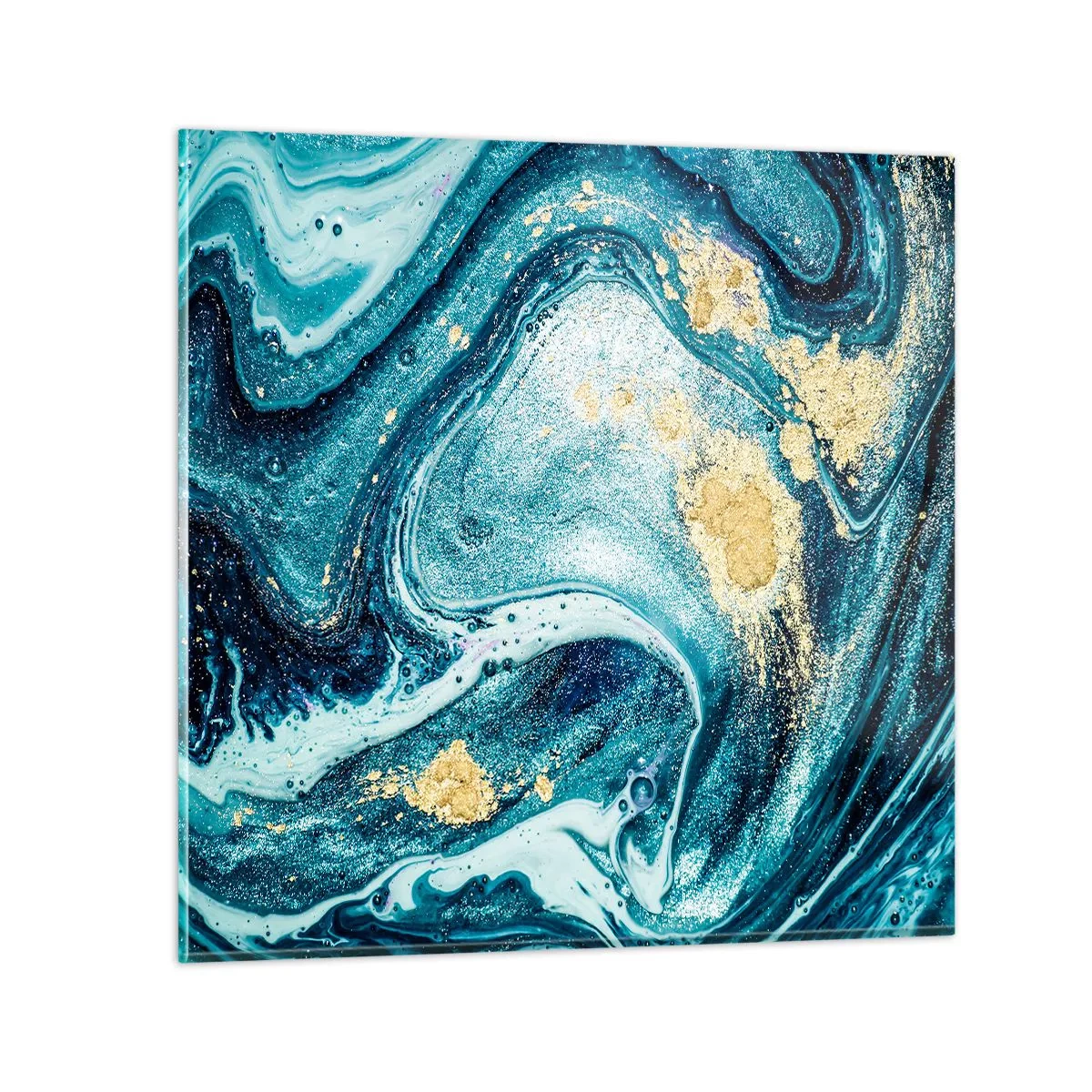 Üveg kép - Kék örvény - 70x70 cm
