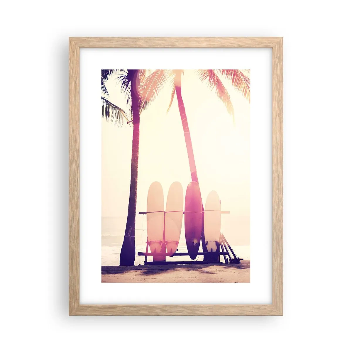 Poszter világos tölgy keretben - Ez remek nap lesz - 30x40 cm