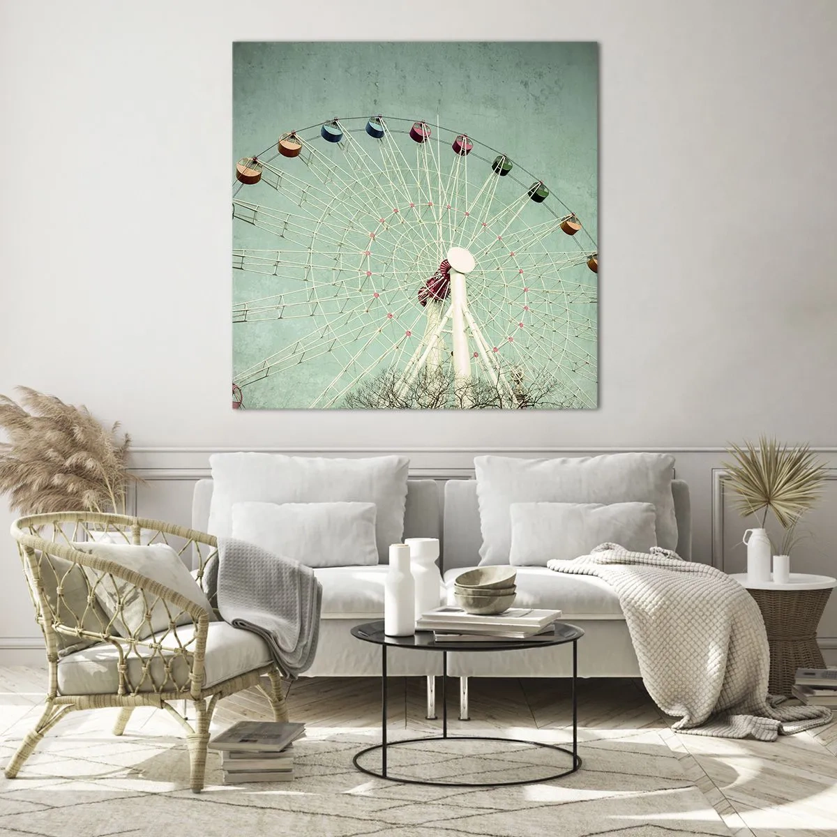 Üveg kép - Gyere játszani - 60x60 cm