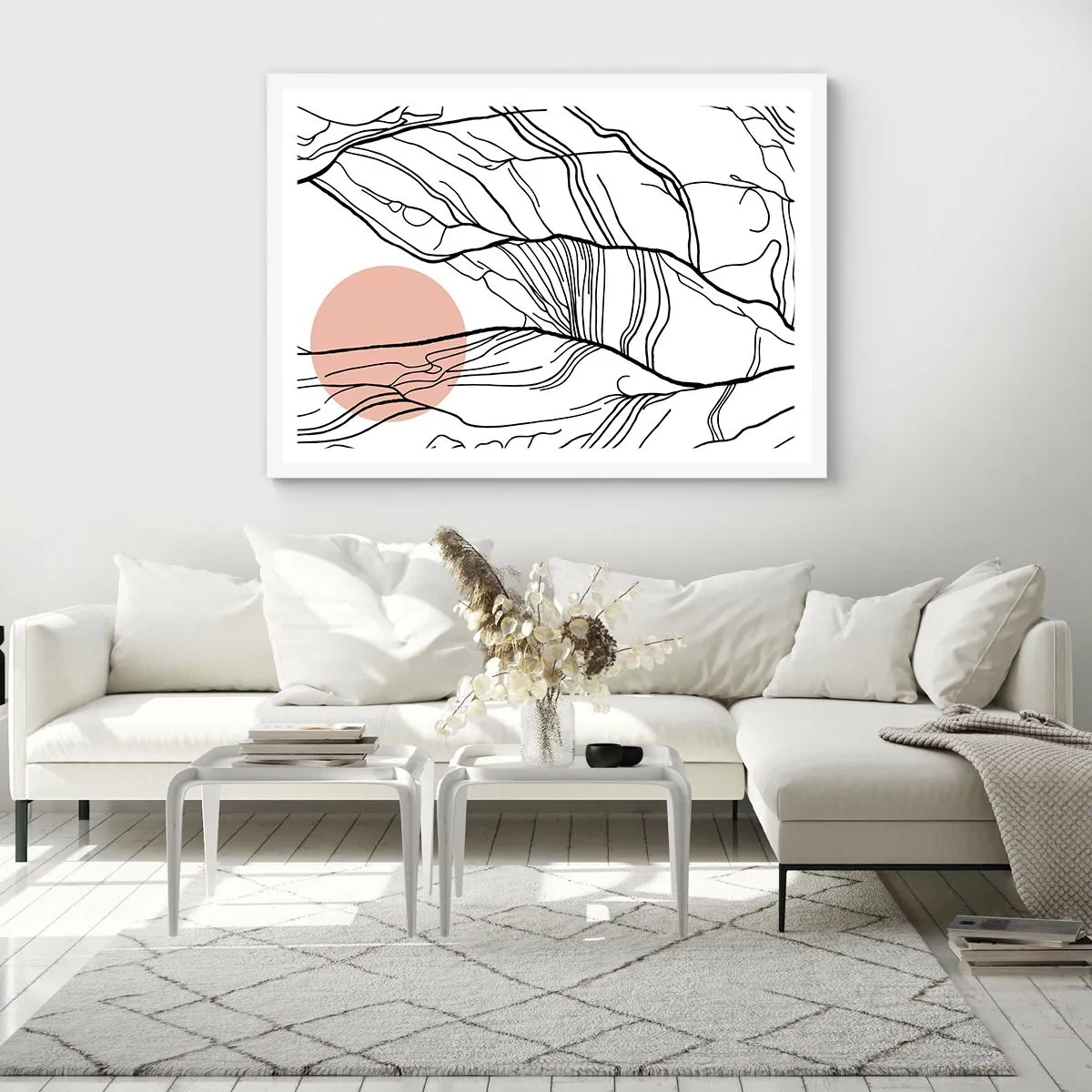 Poszter fekete keretben - Gallyak hálójában - 70x50 cm