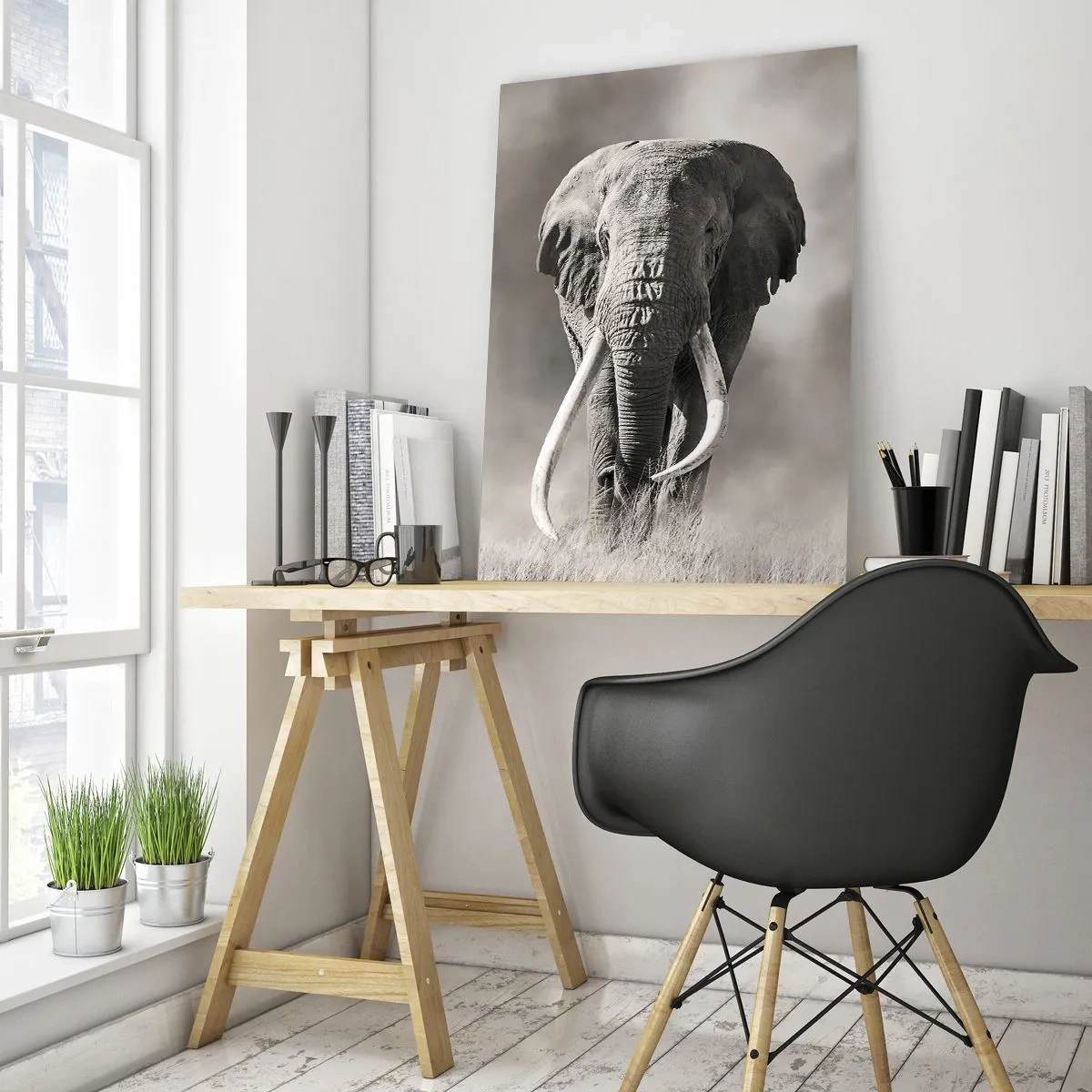 Üveg kép - Afrikai patriarcha - 80x120 cm