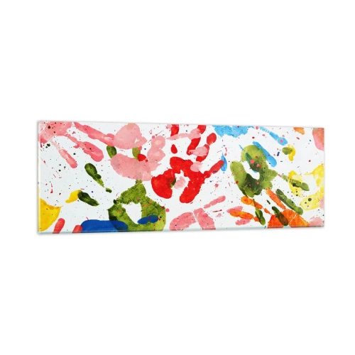 Üveg kép - Kövesd a nyomokat - 90x30 cm