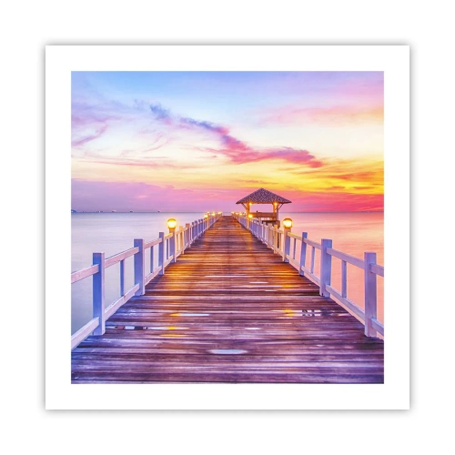 Poszter - Az est lilás-arany csendje - 50x50 cm