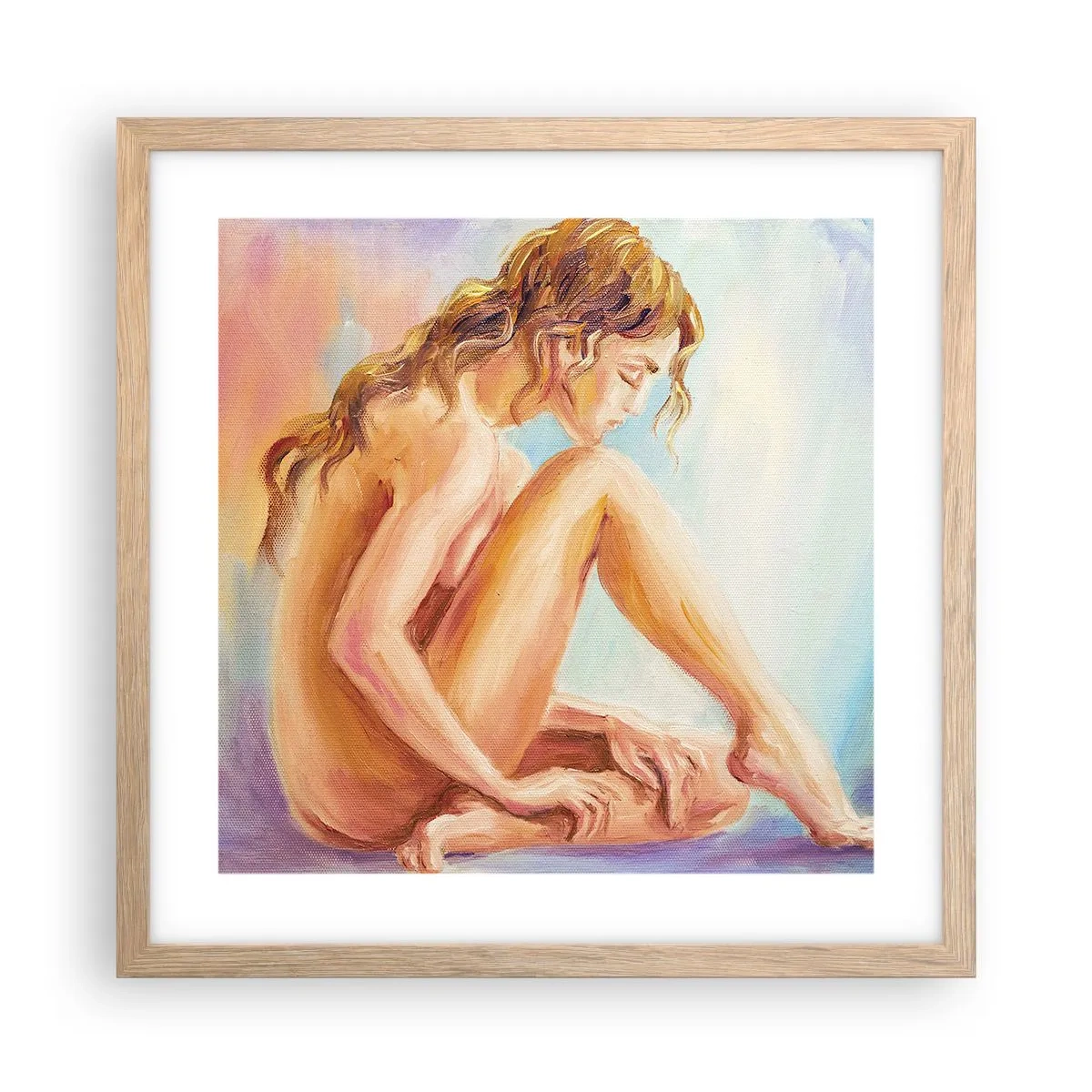 Poszter világos tölgy keretben - A fiatalság cselekedete - 40x40 cm