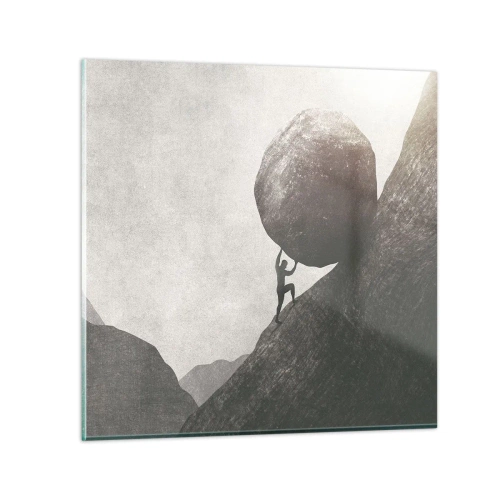 Üveg kép - Hiszek minden remény ellenére - 30x30 cm