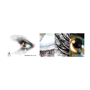 Fotótapéta Minta Öntapadós Deluxe Sticker - Nézz egyenesen a lélekbe - Absztrakció, Grafika, Szem - 100x30 cm