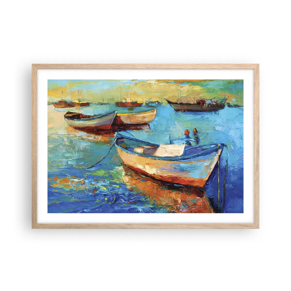 Poszter világos tölgy keretben - A déli öbölben - 70x50 cm