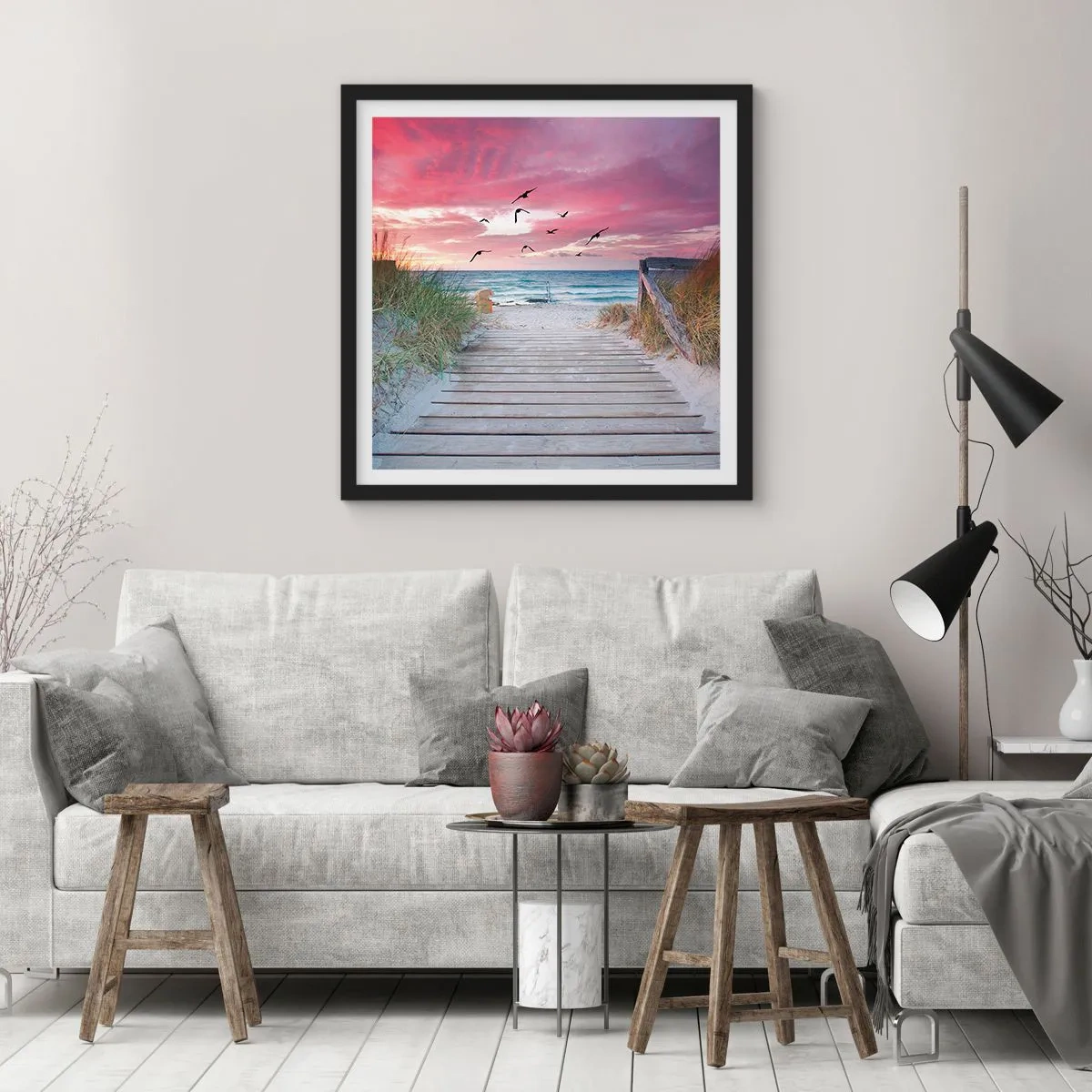 Poszter fehér keretben - Balti impresszió - 50x50 cm