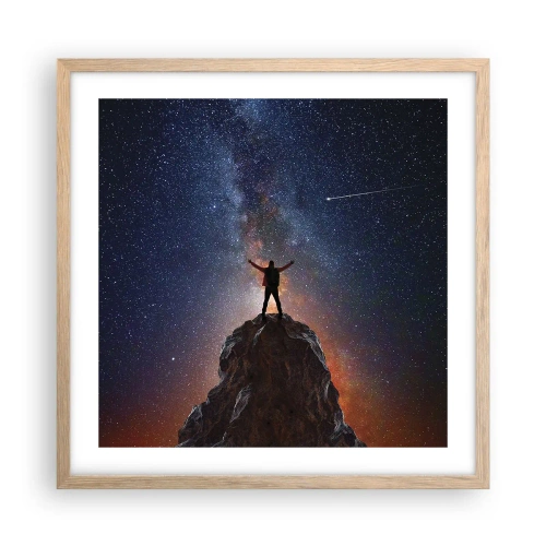 Poszter világos tölgy keretben - Az erő velem van! - 50x50 cm