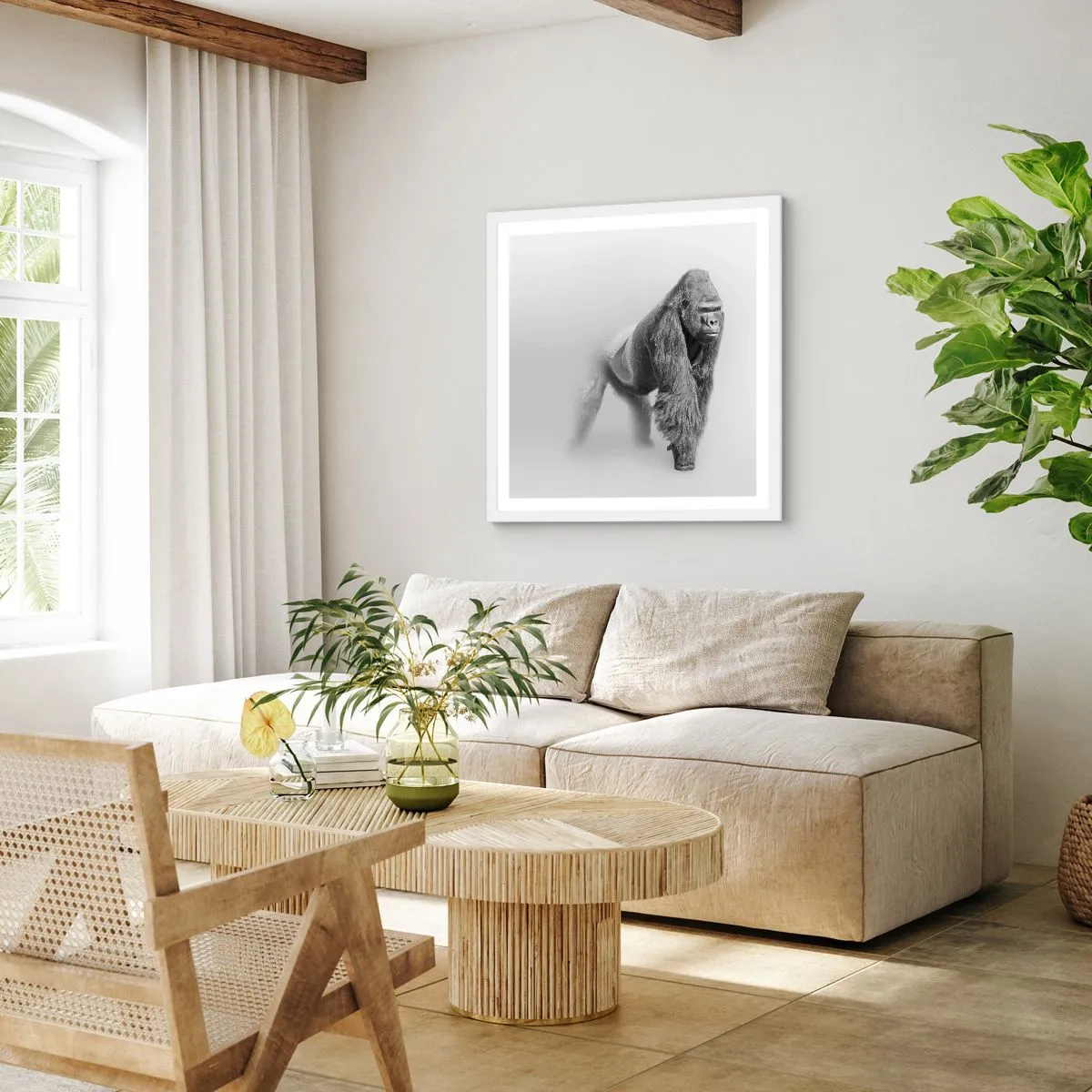 Poszter fekete keretben - Magabiztos az erejében - 60x60 cm