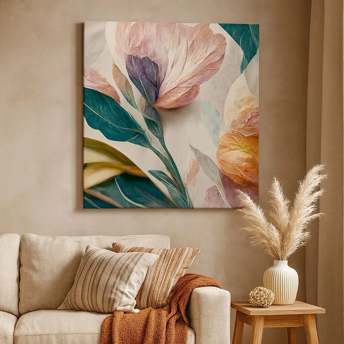 Vászonkép - A déli szigetek virágai - 30x30 cm