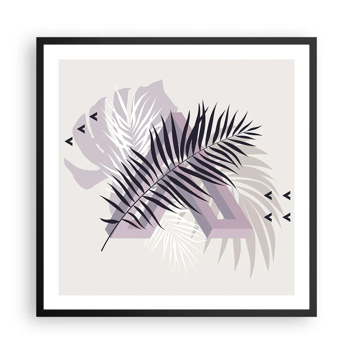 Poszter fehér keretben - Az árnyék árnyéka - 60x60 cm