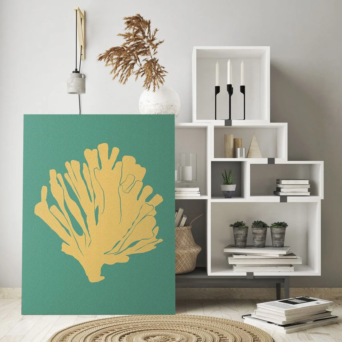 Üveg kép - Egy vízalatti erdő bokra - 80x120 cm