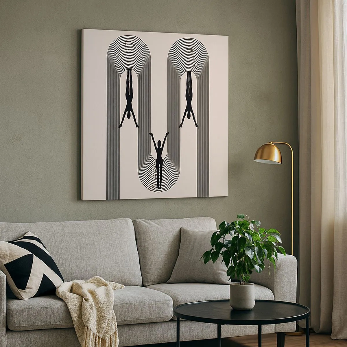 Vászonkép - Fejjel lefelé - 30x30 cm