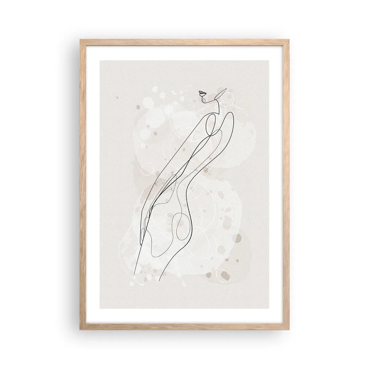 Poszter világos tölgy keretben - Eltévedni nézésben - 50x70 cm