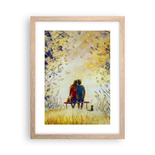 Poszter világos tölgy keretben - Varázslatos pillanat - 30x40 cm