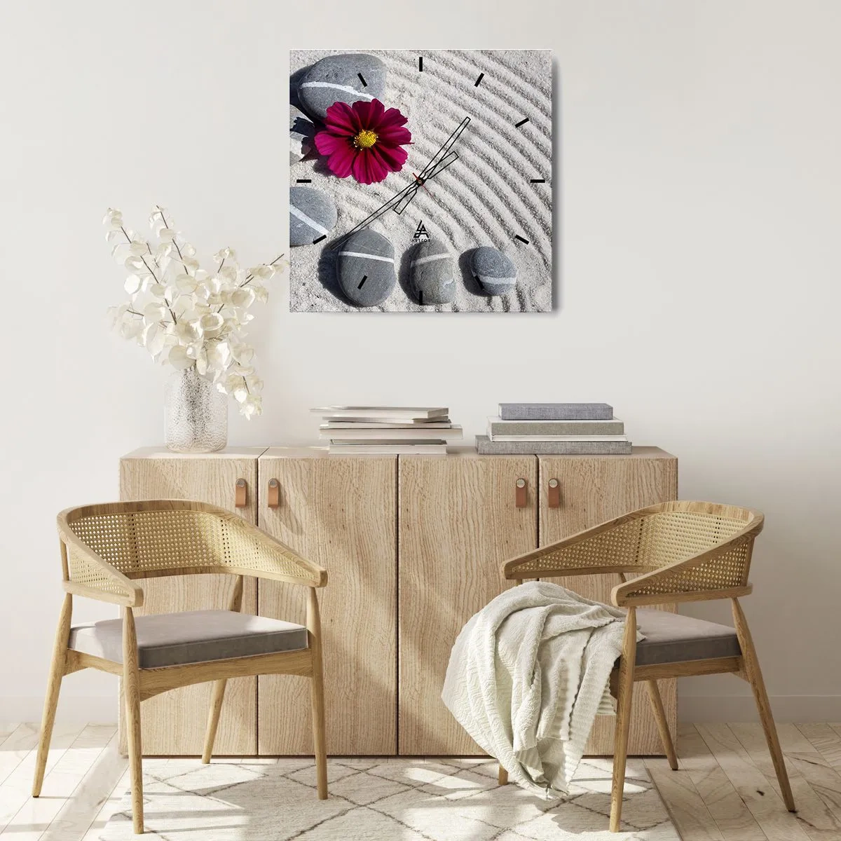 Falióra, Óra - A természet varázskörének energiája és békéje - 40x40 cm