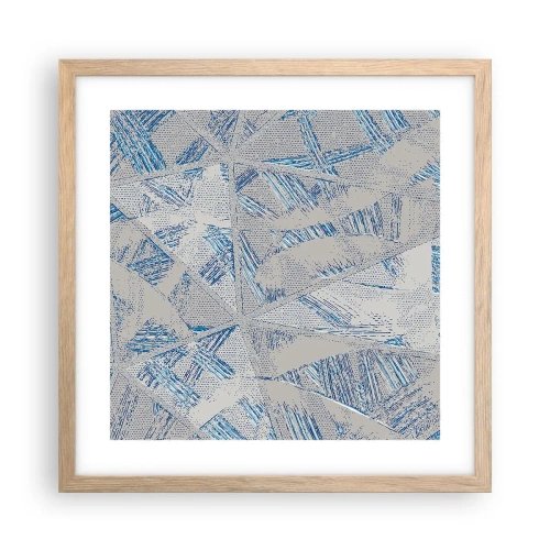 Poszter világos tölgy keretben - A szürkéskék labirintusban - 40x40 cm