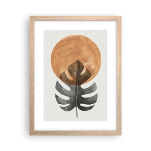 Poszter világos tölgy keretben - Mindig a nap - 30x40 cm