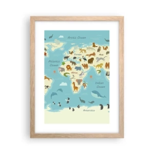 Poszter világos tölgy keretben - Jó szomszédok - 30x40 cm