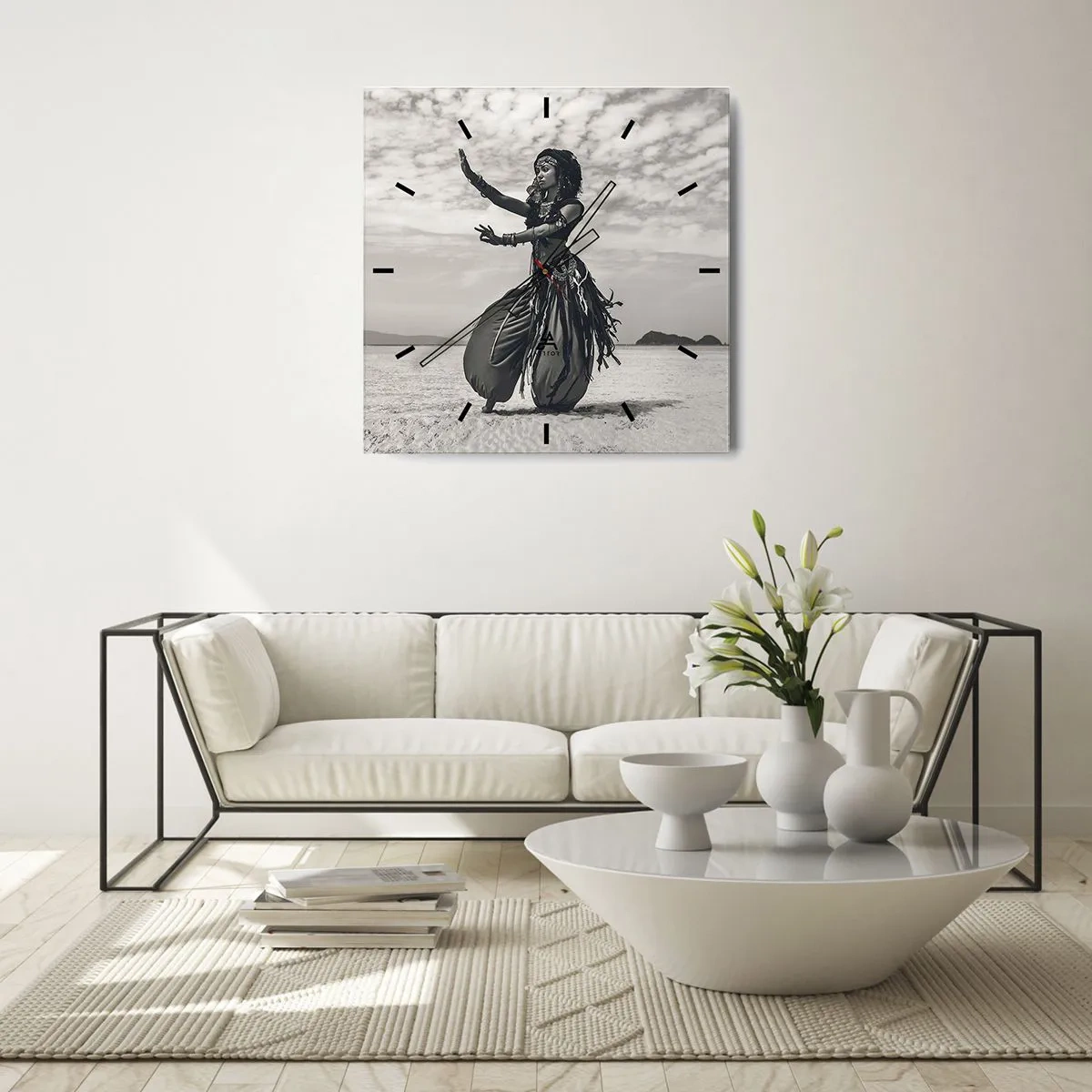 Falióra, Óra - A déli szigetek tánca - 30x30 cm