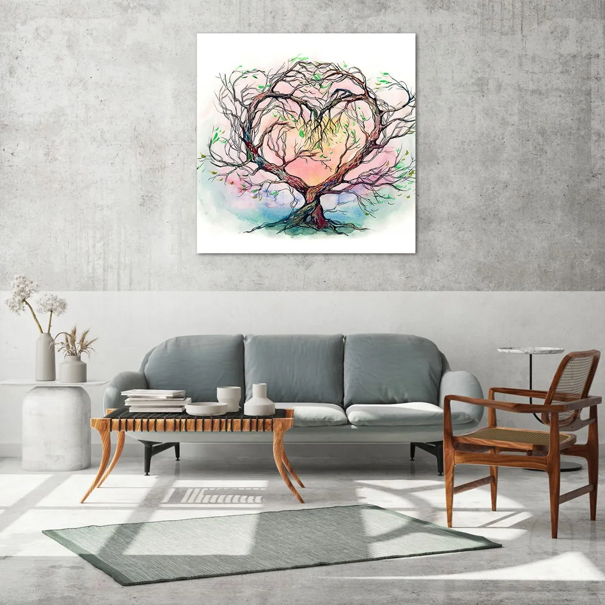 Üveg kép - Együtt a viharok ellen - 70x70 cm