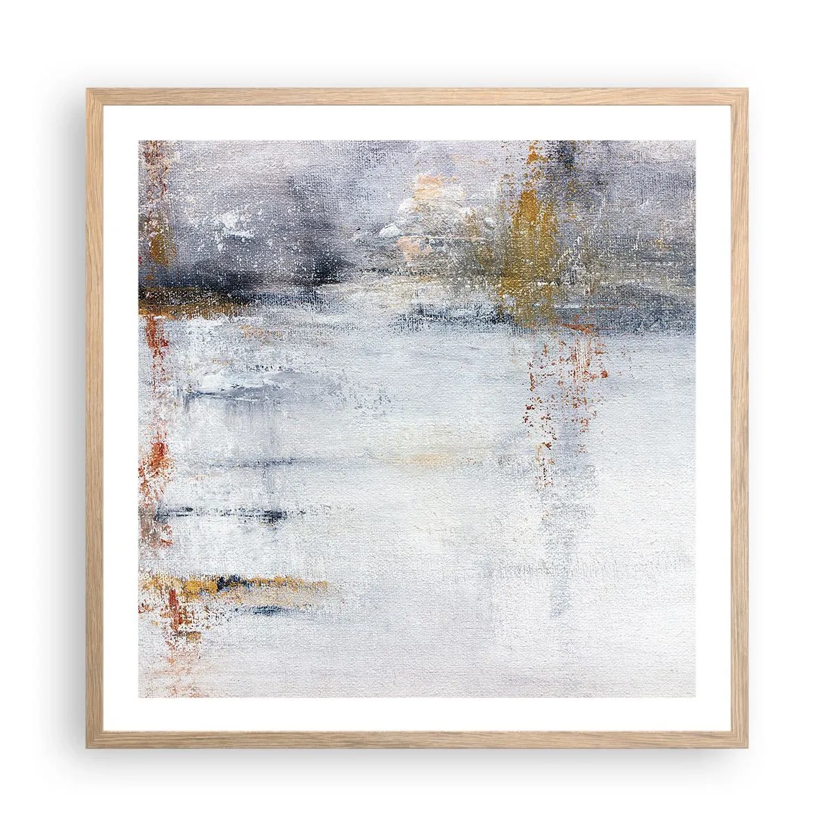 Poszter világos tölgy keretben - A légfüggöny mögött  - 60x60 cm