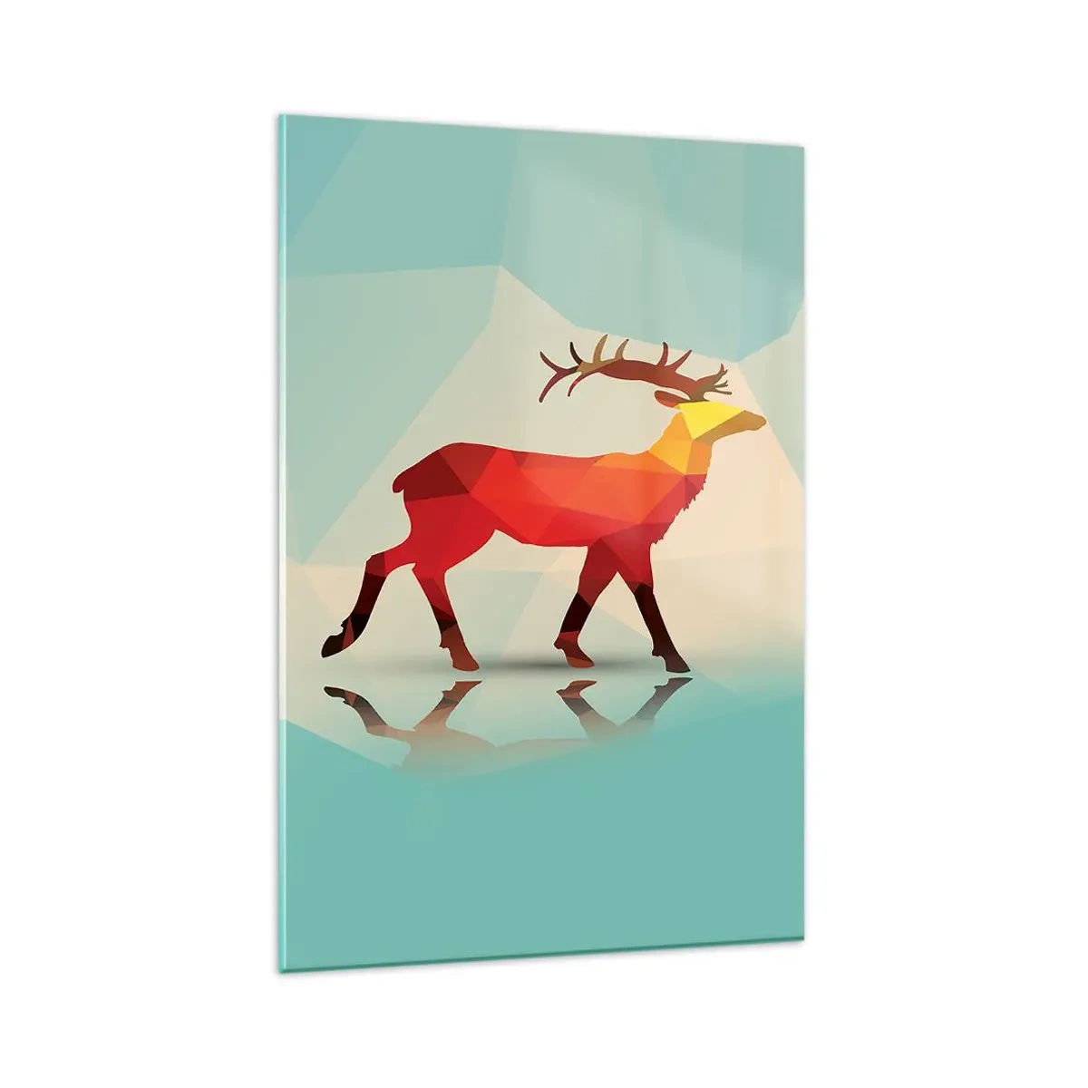 Üveg kép - Geometrikus szarvas - 80x120 cm