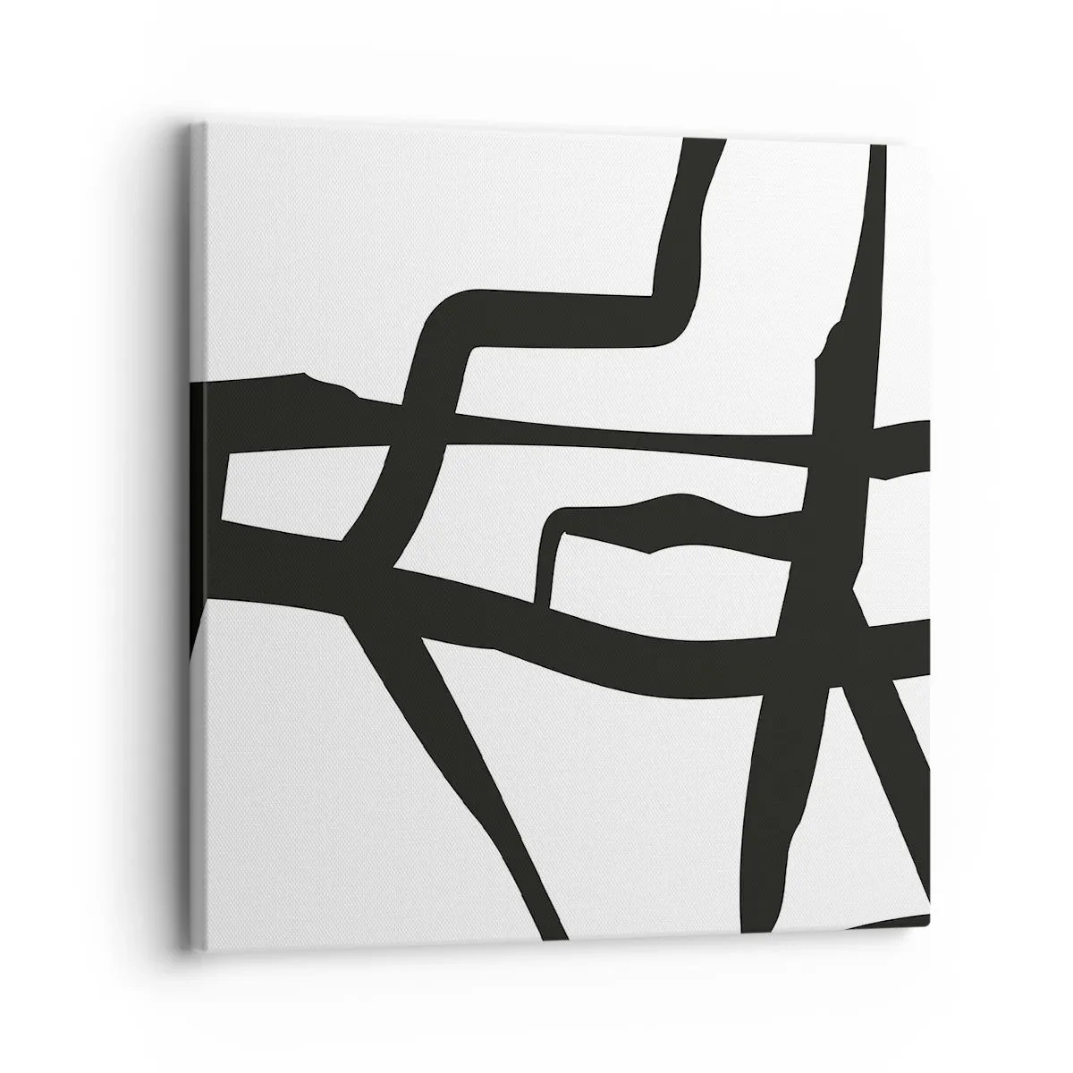 Vászonkép - Fekete-fehér konstrukció - 30x30 cm