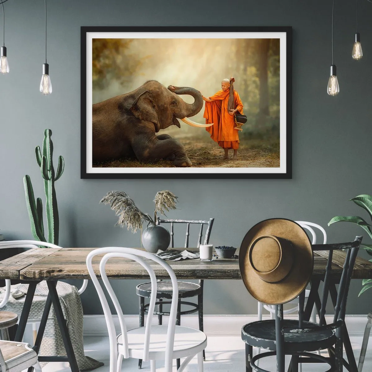 Poszter fehér keretben - Találkozás az utazáskor - 70x50 cm