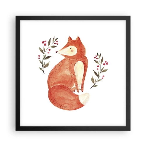 Poszter fehér keretben - Kis vörös hajú - 40x40 cm