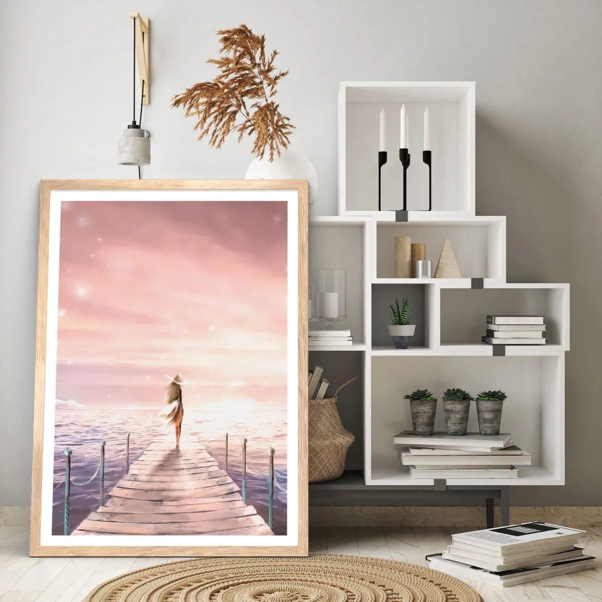 Poszter világos tölgy keretben - Egy álom fényében - 61x91 cm