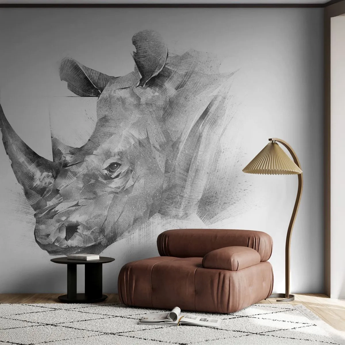 Fotótapéta Premium Canvas - Afrikai portré - Absztrakció, Orrszarvú, Állatok - 250x175 cm