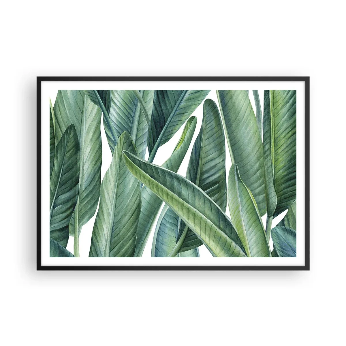 Poszter fehér keretben - Zöld önmagában - 100x70 cm