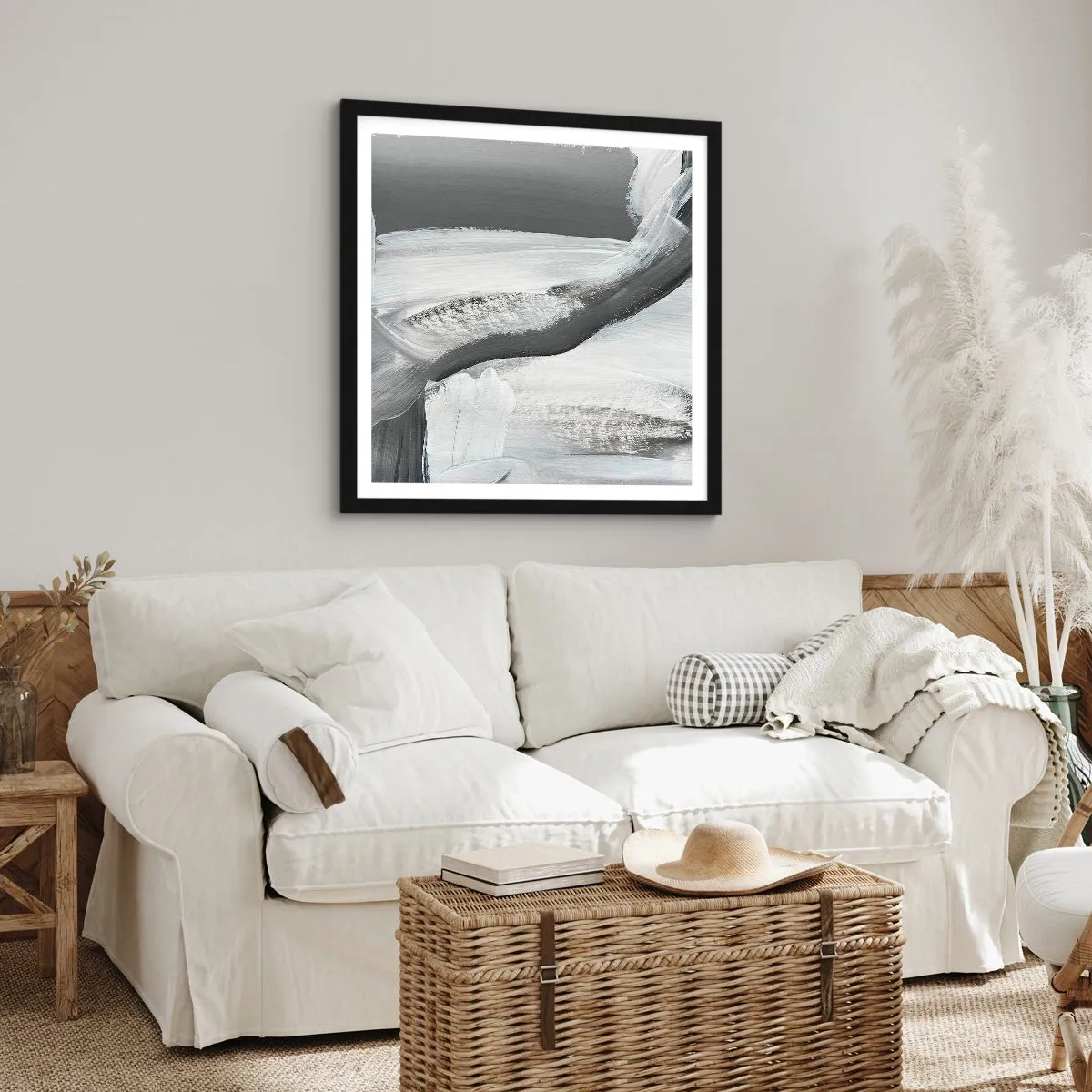 Poszter fehér keretben - Határozott mozgással - 60x60 cm