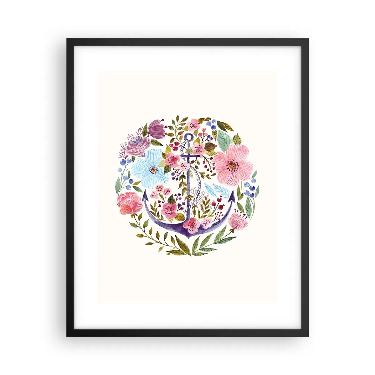 Poszter fehér keretben - Egy tengerész jó éjszakai alvása - 40x50 cm